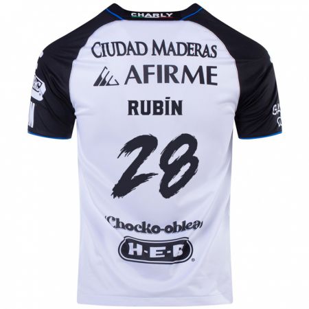 Kandiny Niño Camiseta Rubio Rubín #28 Azul Negro 1ª Equipación 2024/25 La Camisa Chile