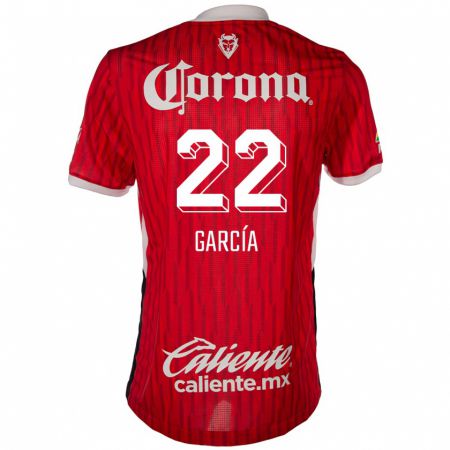 Kandiny Niño Camiseta Luis García #22 Rojo Blanco 1ª Equipación 2024/25 La Camisa Chile