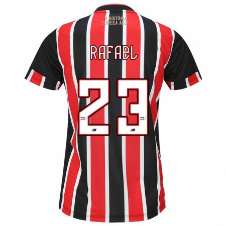 Kandiny Niño Camiseta Rafael #23 Negro Rojo Blanco 2ª Equipación 2024/25 La Camisa Chile