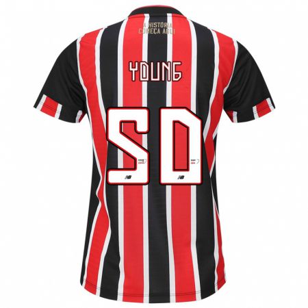 Kandiny Niño Camiseta Young #50 Negro Rojo Blanco 2ª Equipación 2024/25 La Camisa Chile