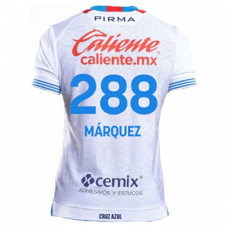 Kandiny Niño Camiseta Víctor Márquez #288 Blanco Azul 2ª Equipación 2024/25 La Camisa Chile