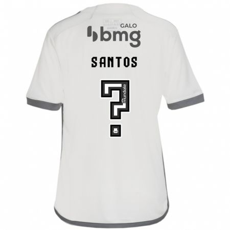 Kandiny Niño Camiseta Léo Santos #0 Blanquecino 2ª Equipación 2024/25 La Camisa Chile