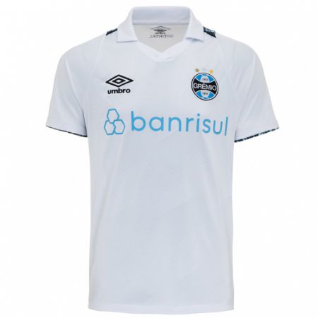 Kandiny Niño Camiseta Vinicius Bagnara #0 Blanco Azul 2ª Equipación 2024/25 La Camisa Chile