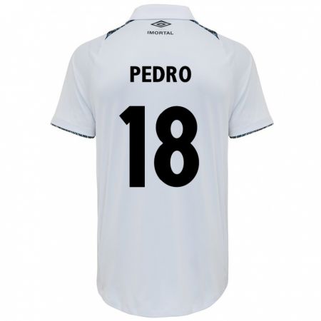 Kandiny Niño Camiseta João Pedro #18 Blanco Azul 2ª Equipación 2024/25 La Camisa Chile