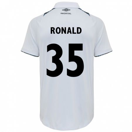 Kandiny Niño Camiseta Ronald Falkoski #35 Blanco Azul 2ª Equipación 2024/25 La Camisa Chile