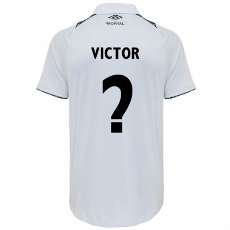 Kandiny Niño Camiseta João Victor Castelo #0 Blanco Azul 2ª Equipación 2024/25 La Camisa Chile