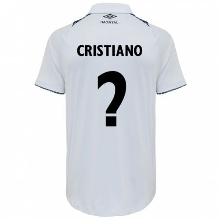 Kandiny Niño Camiseta Cristiano #0 Blanco Azul 2ª Equipación 2024/25 La Camisa Chile