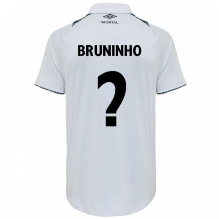 Kandiny Niño Camiseta Bruninho #0 Blanco Azul 2ª Equipación 2024/25 La Camisa Chile