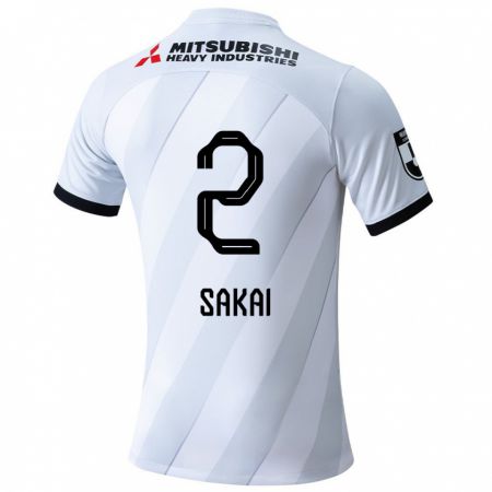 Kandiny Niño Camiseta Hiroki Sakai #2 Gris Blanco 2ª Equipación 2024/25 La Camisa Chile