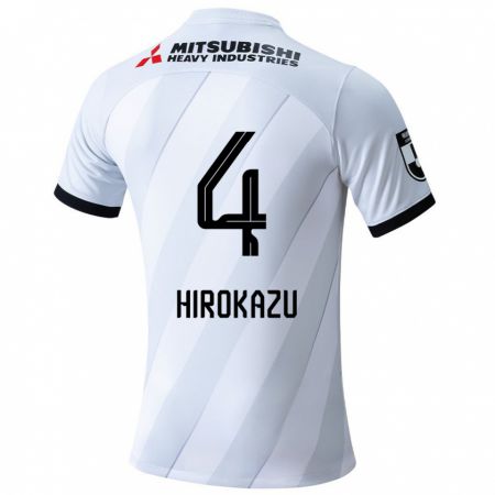 Kandiny Niño Camiseta Hirokazu Ishihara #4 Gris Blanco 2ª Equipación 2024/25 La Camisa Chile