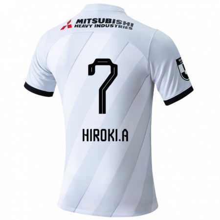 Kandiny Niño Camiseta Hiroki Abe #7 Gris Blanco 2ª Equipación 2024/25 La Camisa Chile