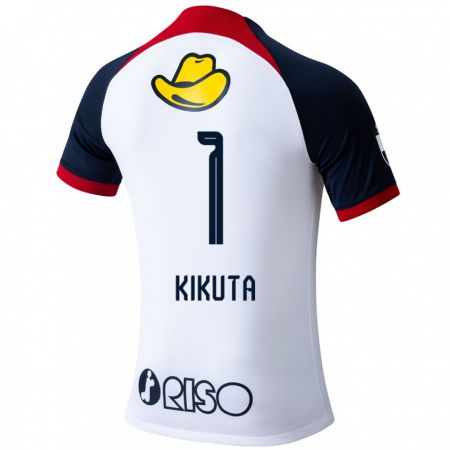 Kandiny Niño Camiseta Shuto Kikuta #1 Blanco Azul Rojo 2ª Equipación 2024/25 La Camisa Chile