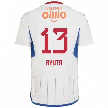 Kandiny Niño Camiseta Ryuta Koike #13 Blanco Azul Rojo 2ª Equipación 2024/25 La Camisa Chile