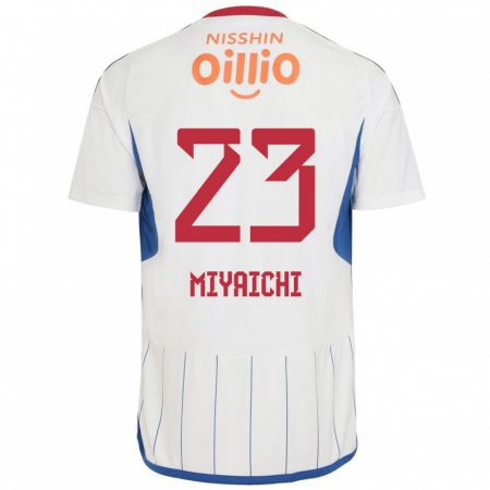 Kandiny Niño Camiseta Ryo Miyaichi #23 Blanco Azul Rojo 2ª Equipación 2024/25 La Camisa Chile