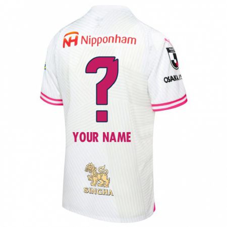 Kandiny Niño Camiseta Su Nombre #0 Blanco Rosa 2ª Equipación 2024/25 La Camisa Chile