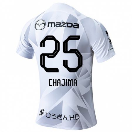 Kandiny Niño Camiseta Yusuke Chajima #25 Blanco Gris Negro 2ª Equipación 2024/25 La Camisa Chile