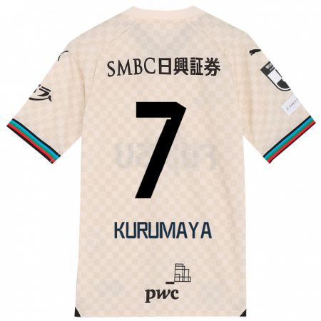 Kandiny Niño Camiseta Shintaro Kurumaya #7 Blanco Gris 2ª Equipación 2024/25 La Camisa Chile