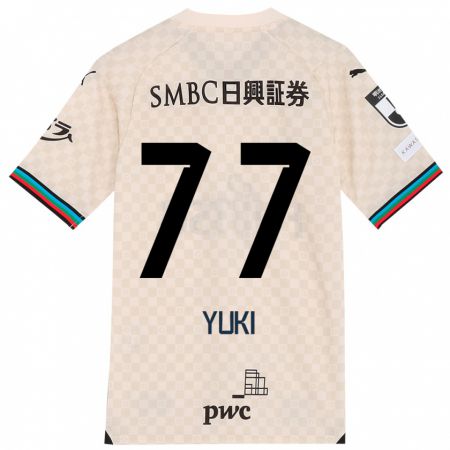 Kandiny Niño Camiseta Yuki Yamamoto #77 Blanco Gris 2ª Equipación 2024/25 La Camisa Chile