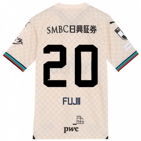 Kandiny Niño Camiseta Rensuke Fujii #20 Blanco Gris 2ª Equipación 2024/25 La Camisa Chile