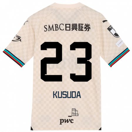 Kandiny Niño Camiseta Haruki Kusuda #23 Blanco Gris 2ª Equipación 2024/25 La Camisa Chile