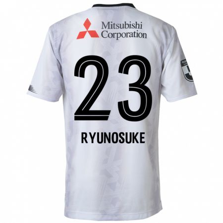 Kandiny Niño Camiseta Ryunosuke Sato #23 Blanco Negro 2ª Equipación 2024/25 La Camisa Chile