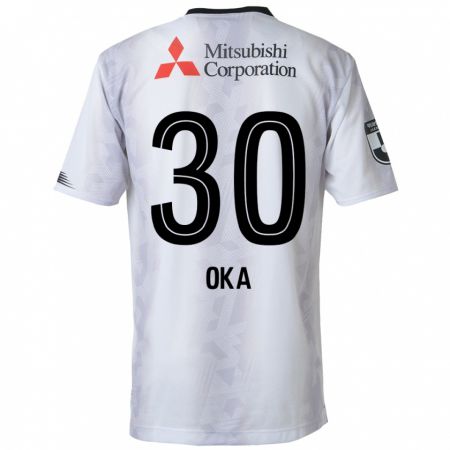 Kandiny Niño Camiseta Teppei Oka #30 Blanco Negro 2ª Equipación 2024/25 La Camisa Chile