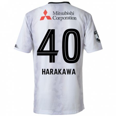 Kandiny Niño Camiseta Riki Harakawa #40 Blanco Negro 2ª Equipación 2024/25 La Camisa Chile