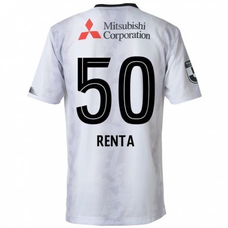 Kandiny Niño Camiseta Renta Higashi #50 Blanco Negro 2ª Equipación 2024/25 La Camisa Chile