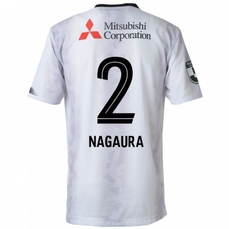 Kandiny Niño Camiseta Koshi Nagaura #2 Blanco Negro 2ª Equipación 2024/25 La Camisa Chile