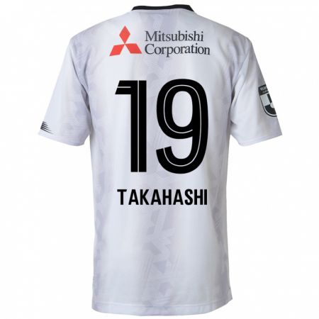 Kandiny Niño Camiseta Yuya Takahashi #19 Blanco Negro 2ª Equipación 2024/25 La Camisa Chile