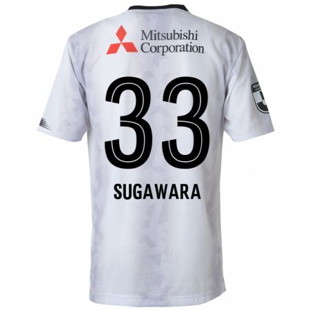 Kandiny Niño Camiseta Yuta Sugawara #33 Blanco Negro 2ª Equipación 2024/25 La Camisa Chile