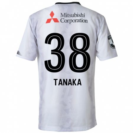 Kandiny Niño Camiseta Kio Tanaka #38 Blanco Negro 2ª Equipación 2024/25 La Camisa Chile