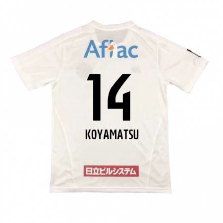 Kandiny Niño Camiseta Tomoya Koyamatsu #14 Blanco Negro 2ª Equipación 2024/25 La Camisa Chile