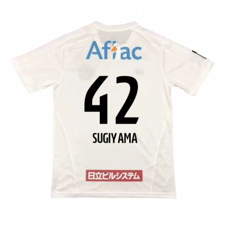 Kandiny Niño Camiseta Shunnosuke Sugiyama #42 Blanco Negro 2ª Equipación 2024/25 La Camisa Chile