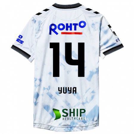 Kandiny Niño Camiseta Yuya Fukuda #14 Blanco Negro 2ª Equipación 2024/25 La Camisa Chile