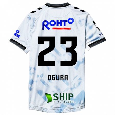 Kandiny Niño Camiseta Shimpei Ogura #23 Blanco Negro 2ª Equipación 2024/25 La Camisa Chile