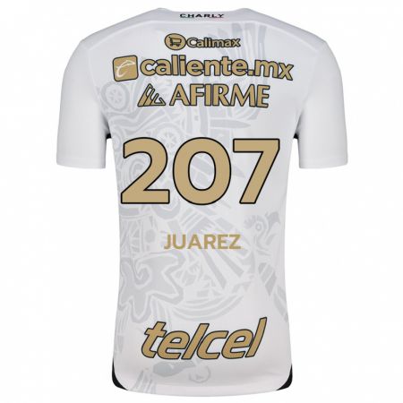 Kandiny Niño Camiseta José Juárez #207 Blanco Negro 2ª Equipación 2024/25 La Camisa Chile