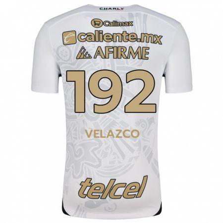 Kandiny Niño Camiseta Emiliano Velazco #192 Blanco Negro 2ª Equipación 2024/25 La Camisa Chile