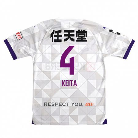 Kandiny Niño Camiseta Keita Matsuda #4 Blanco Morado 2ª Equipación 2024/25 La Camisa Chile