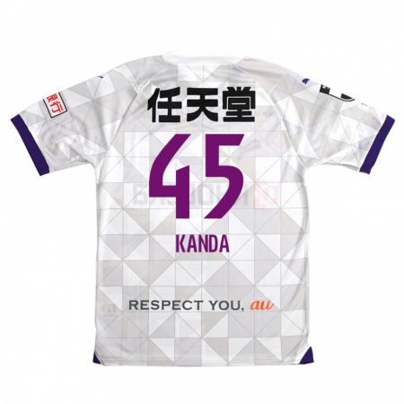 Kandiny Niño Camiseta Kotaro Kanda #45 Blanco Morado 2ª Equipación 2024/25 La Camisa Chile