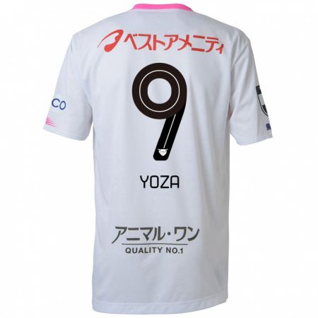 Kandiny Niño Camiseta Tomomichi Yoza #9 Blanco Azul Rosa 2ª Equipación 2024/25 La Camisa Chile