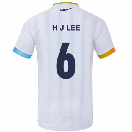 Kandiny Niño Camiseta Ju-Hwan Lee #6 Blanco Azul 2ª Equipación 2024/25 La Camisa Chile