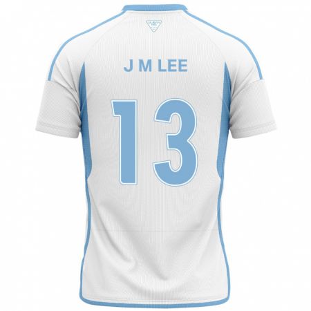 Kandiny Niño Camiseta Myung-Jae Lee #13 Blanco Azul 2ª Equipación 2024/25 La Camisa Chile