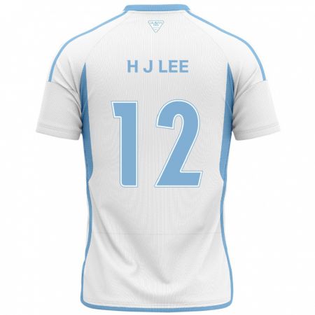 Kandiny Niño Camiseta Jae-Hyung Lee #12 Blanco Azul 2ª Equipación 2024/25 La Camisa Chile