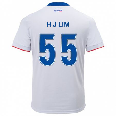 Kandiny Niño Camiseta Ji-Hoon Lim #55 Blanco Azul 2ª Equipación 2024/25 La Camisa Chile