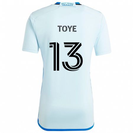 Kandiny Niño Camiseta Mason Toye #13 Azul Hielo 2ª Equipación 2024/25 La Camisa Chile