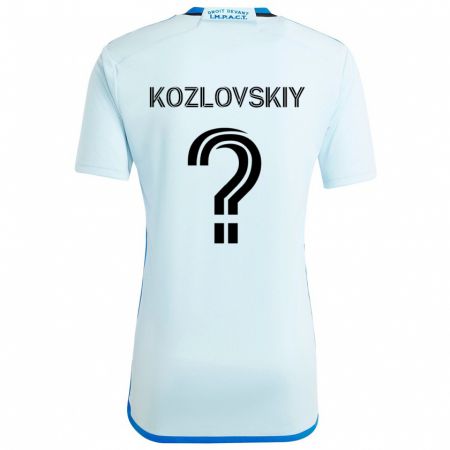 Kandiny Niño Camiseta Sergei Kozlovskiy #0 Azul Hielo 2ª Equipación 2024/25 La Camisa Chile