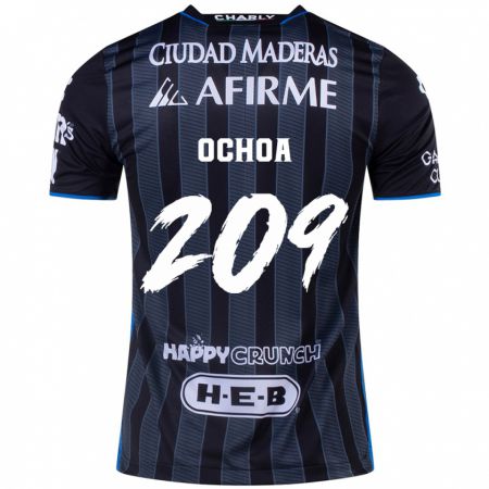 Kandiny Niño Camiseta José Ochoa #209 Blanco Negro 2ª Equipación 2024/25 La Camisa Chile