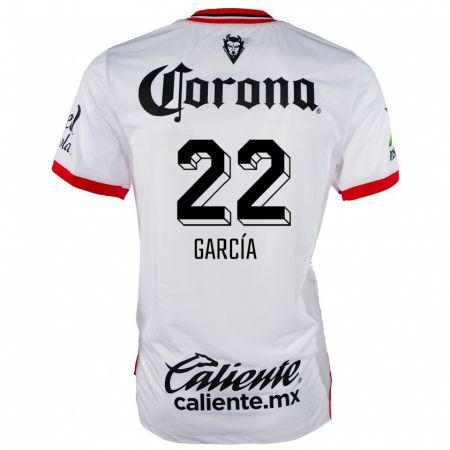 Kandiny Niño Camiseta Luis García #22 Blanco Rojo 2ª Equipación 2024/25 La Camisa Chile