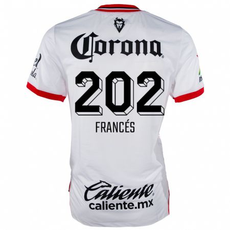 Kandiny Niño Camiseta Lenin Francés #202 Blanco Rojo 2ª Equipación 2024/25 La Camisa Chile